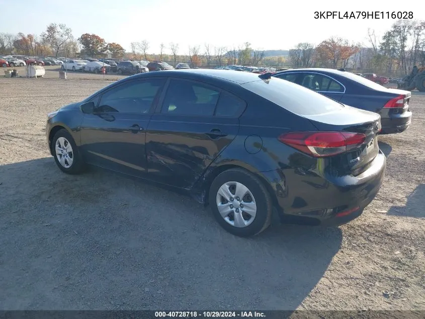 2017 Kia Forte Lx VIN: 3KPFL4A79HE116028 Lot: 40728718