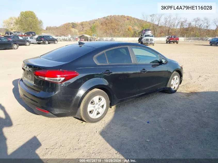 2017 Kia Forte Lx VIN: 3KPFL4A79HE116028 Lot: 40728718