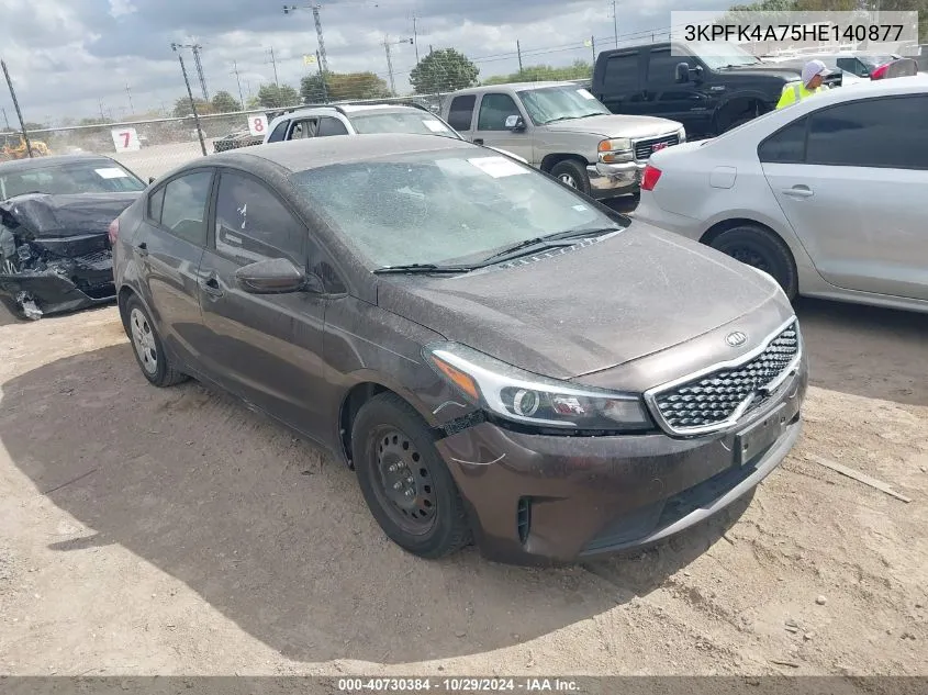 2017 Kia Forte Lx VIN: 3KPFK4A75HE140877 Lot: 40730384