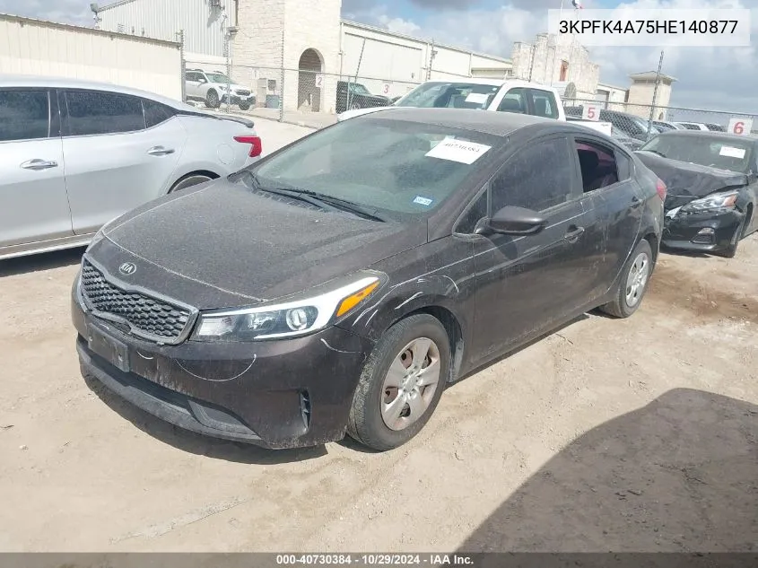 2017 Kia Forte Lx VIN: 3KPFK4A75HE140877 Lot: 40730384