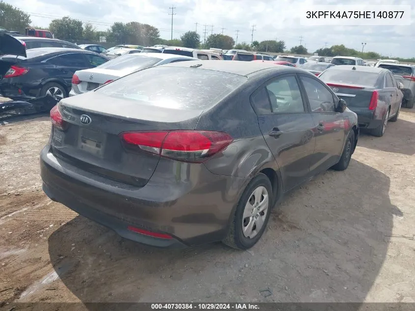 2017 Kia Forte Lx VIN: 3KPFK4A75HE140877 Lot: 40730384