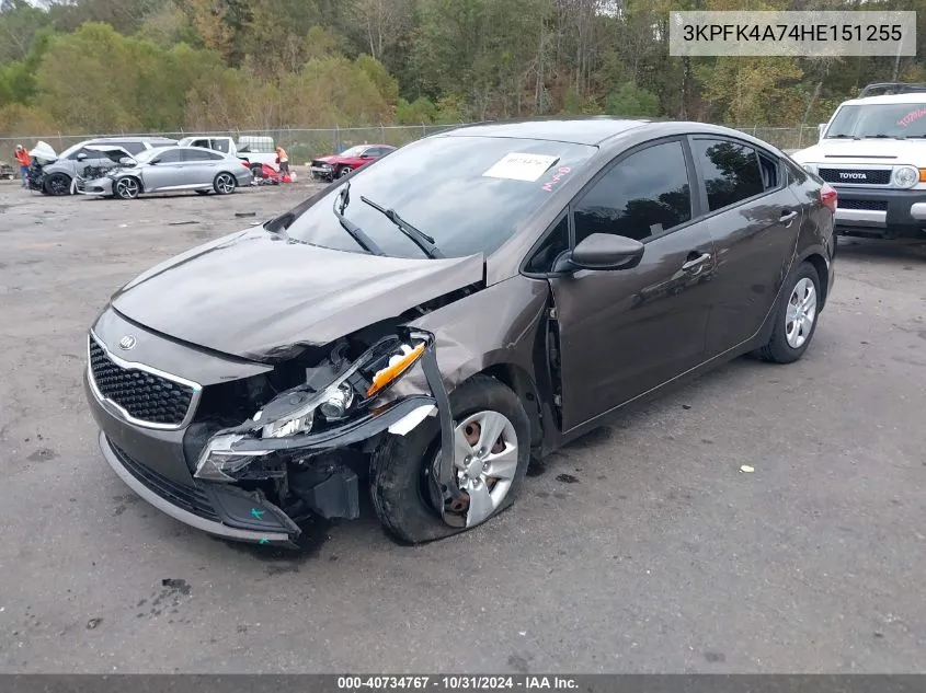 2017 Kia Forte Lx VIN: 3KPFK4A74HE151255 Lot: 40734767