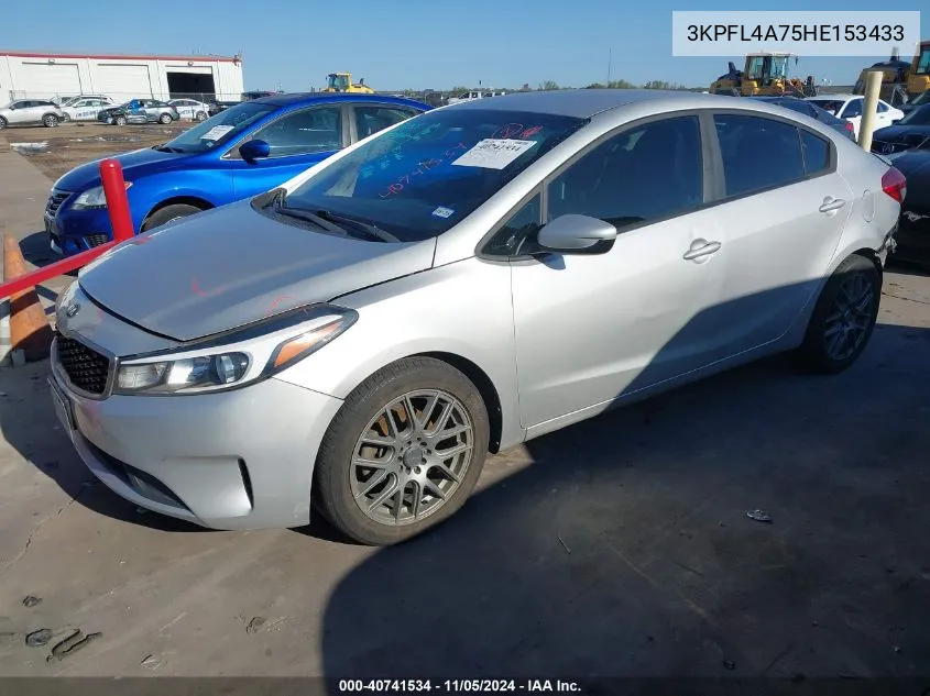 2017 Kia Forte Lx VIN: 3KPFL4A75HE153433 Lot: 40741534