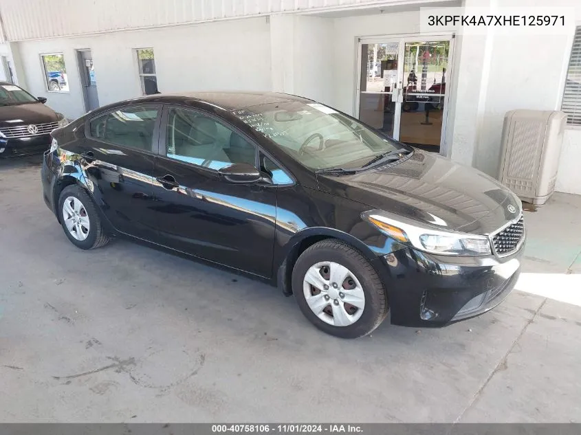 2017 Kia Forte Lx VIN: 3KPFK4A7XHE125971 Lot: 40758106