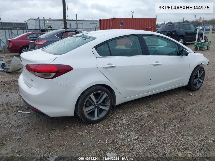 2017 Kia Forte Ex VIN: 3KPFL4A8XHE044975 Lot: 40762244