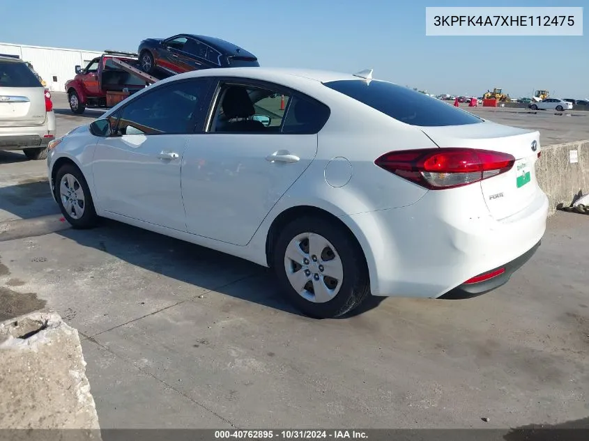 2017 Kia Forte Lx VIN: 3KPFK4A7XHE112475 Lot: 40762895