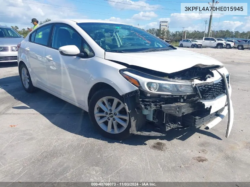 2017 Kia Forte Lx VIN: 3KPFL4A70HE015945 Lot: 40766073