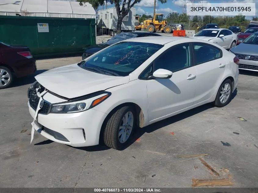 2017 Kia Forte Lx VIN: 3KPFL4A70HE015945 Lot: 40766073