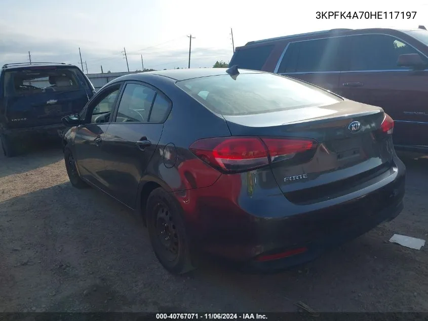 2017 Kia Forte Lx VIN: 3KPFK4A70HE117197 Lot: 40767071