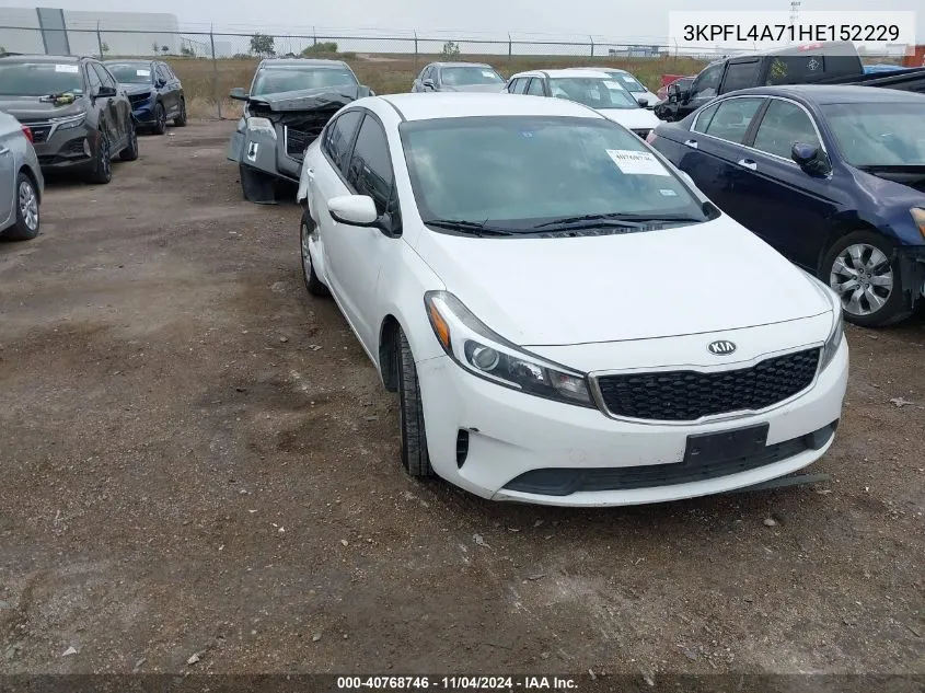 2017 Kia Forte Lx VIN: 3KPFL4A71HE152229 Lot: 40768746