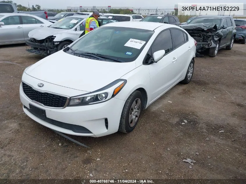 2017 Kia Forte Lx VIN: 3KPFL4A71HE152229 Lot: 40768746