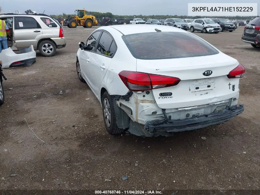 2017 Kia Forte Lx VIN: 3KPFL4A71HE152229 Lot: 40768746