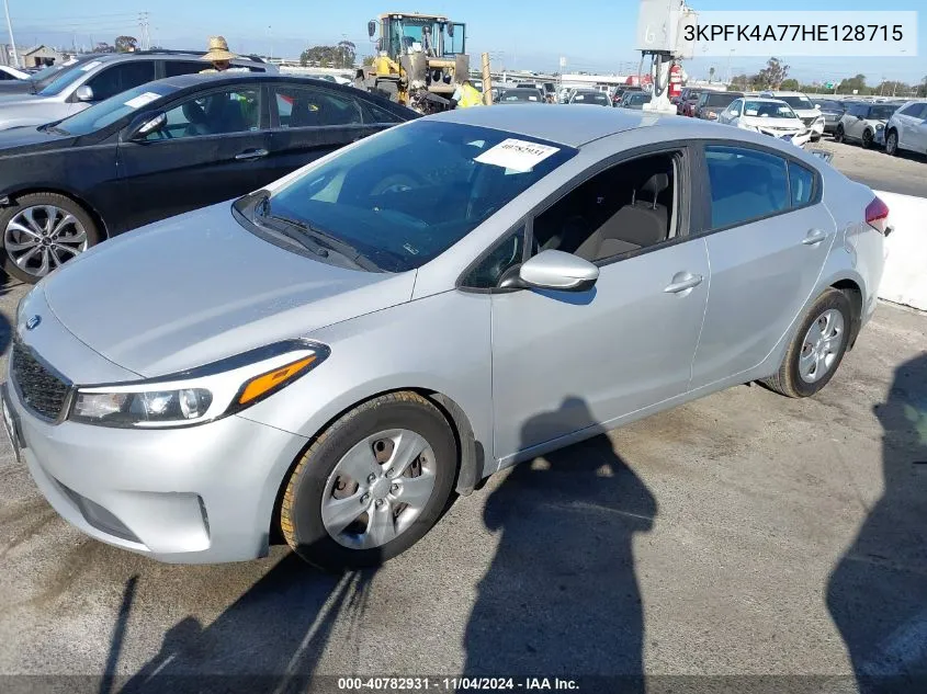 2017 Kia Forte Lx VIN: 3KPFK4A77HE128715 Lot: 40782931