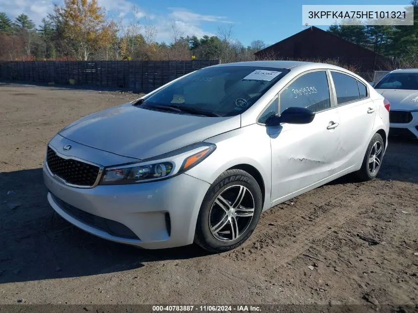 2017 Kia Forte Lx VIN: 3KPFK4A75HE101321 Lot: 40783887