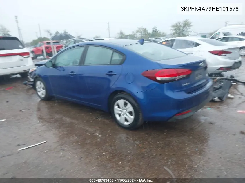 2017 Kia Forte Lx VIN: 3KPFK4A79HE101578 Lot: 40789403