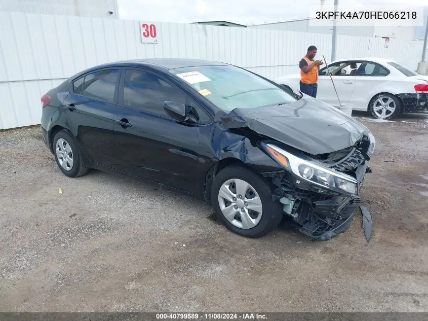 2017 Kia Forte Lx VIN: 3KPFK4A70HE066218 Lot: 40799589