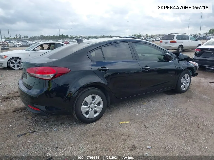 2017 Kia Forte Lx VIN: 3KPFK4A70HE066218 Lot: 40799589