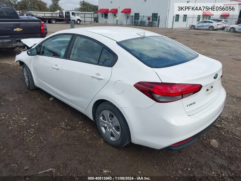 2017 Kia Forte Lx VIN: 3KPFK4A75HE056056 Lot: 40813043