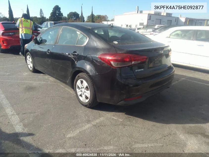 2017 Kia Forte Lx VIN: 3KPFK4A75HE092877 Lot: 40824535