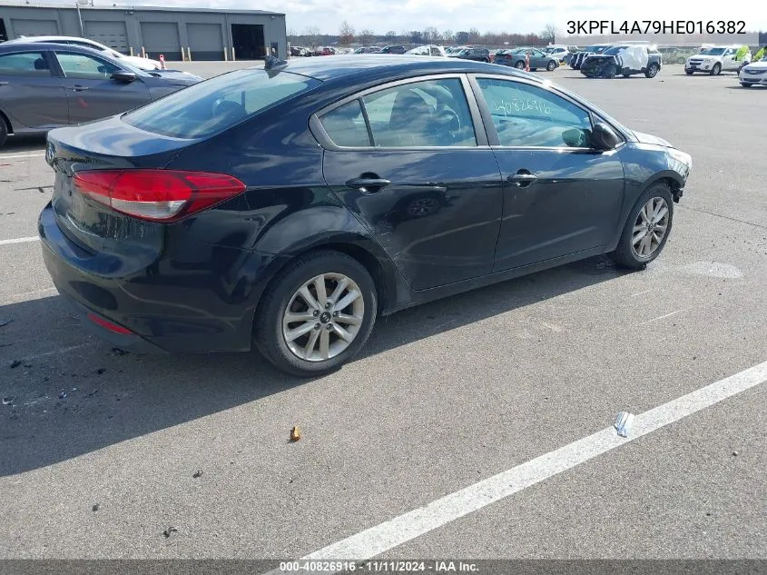 2017 Kia Forte Lx VIN: 3KPFL4A79HE016382 Lot: 40826916