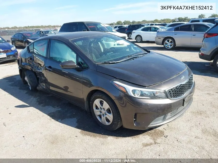 2017 Kia Forte Lx VIN: 3KPFK4A7XHE152412 Lot: 40835025