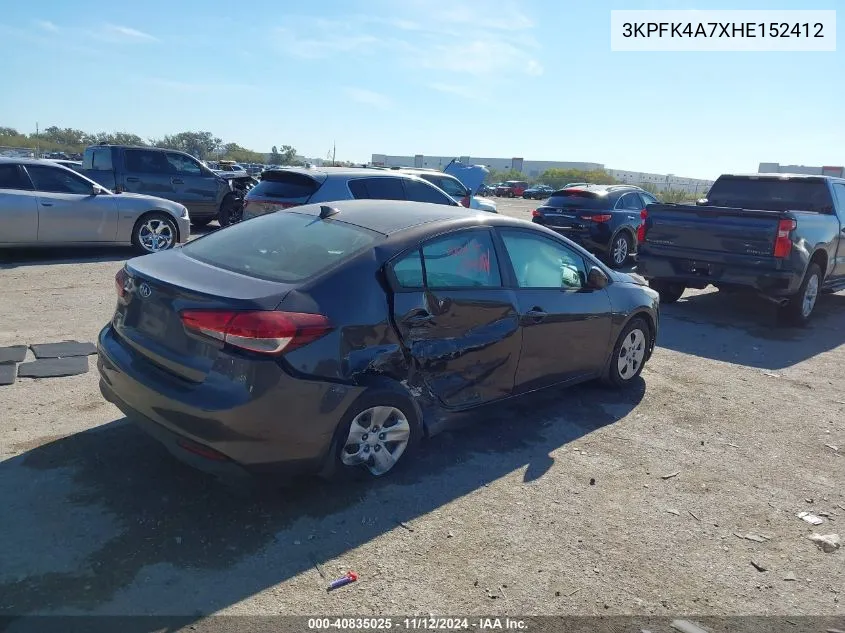 2017 Kia Forte Lx VIN: 3KPFK4A7XHE152412 Lot: 40835025