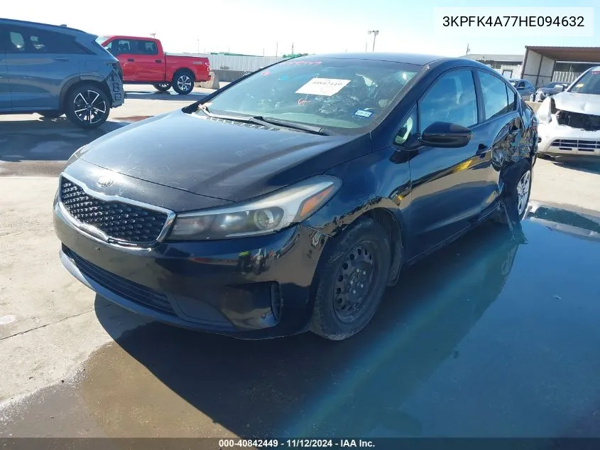 2017 Kia Forte Lx VIN: 3KPFK4A77HE094632 Lot: 40842449