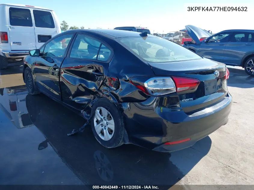 2017 Kia Forte Lx VIN: 3KPFK4A77HE094632 Lot: 40842449