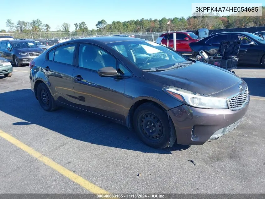 2017 Kia Forte Lx VIN: 3KPFK4A74HE054685 Lot: 40863165