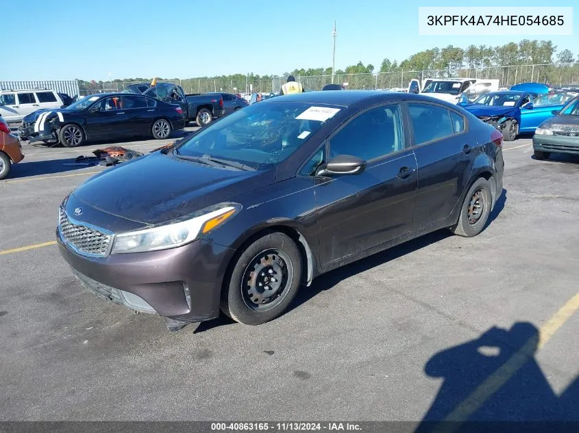 2017 Kia Forte Lx VIN: 3KPFK4A74HE054685 Lot: 40863165