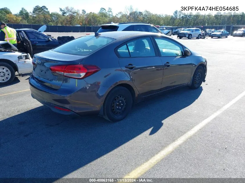 2017 Kia Forte Lx VIN: 3KPFK4A74HE054685 Lot: 40863165