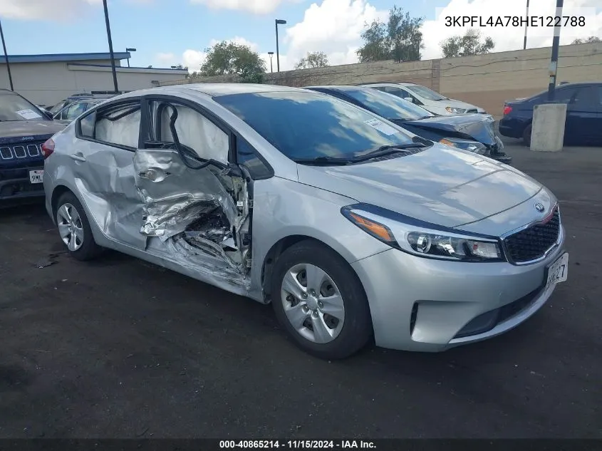 2017 Kia Forte Lx VIN: 3KPFL4A78HE122788 Lot: 40865214