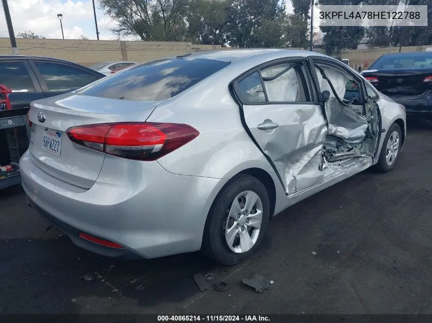 2017 Kia Forte Lx VIN: 3KPFL4A78HE122788 Lot: 40865214