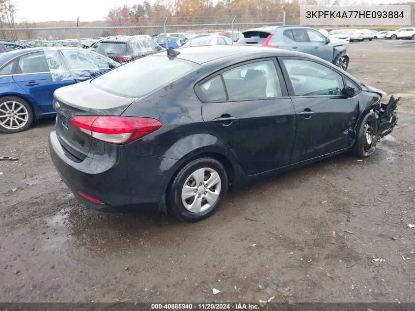 2017 Kia Forte Lx VIN: 3KPFK4A77HE093884 Lot: 40885940