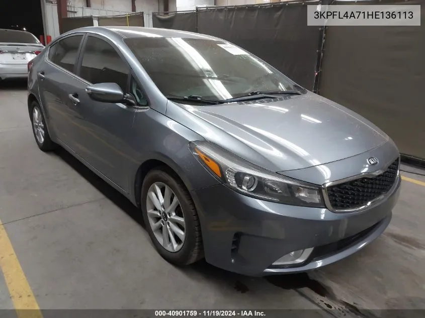 2017 Kia Forte S VIN: 3KPFL4A71HE136113 Lot: 40901759