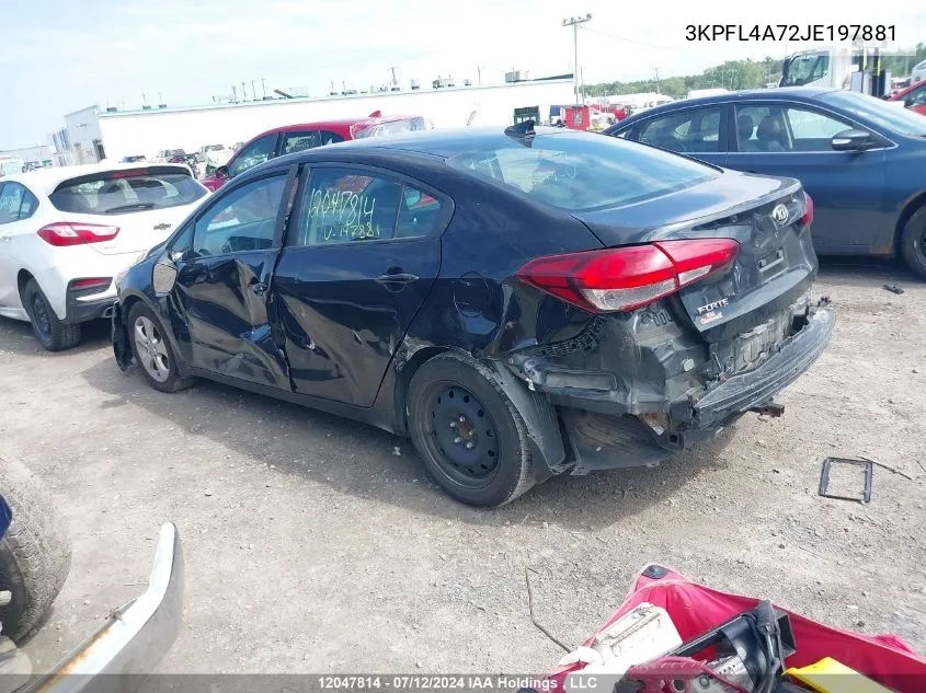 2018 Kia Forte VIN: 3KPFL4A72JE197881 Lot: 12047814