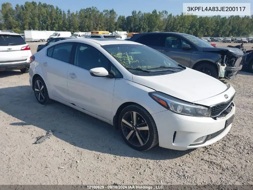 2018 Kia Forte VIN: 3KPFL4A83JE200117 Lot: 12100629