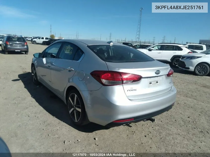 2018 Kia Forte VIN: 3KPFL4A8XJE251761 Lot: 12117070