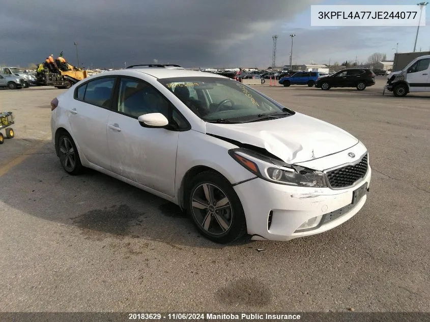 2018 Kia Forte Lx+ VIN: 3KPFL4A77JE244077 Lot: 20183629