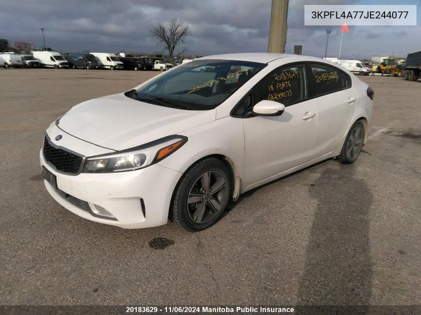 2018 Kia Forte Lx+ VIN: 3KPFL4A77JE244077 Lot: 20183629