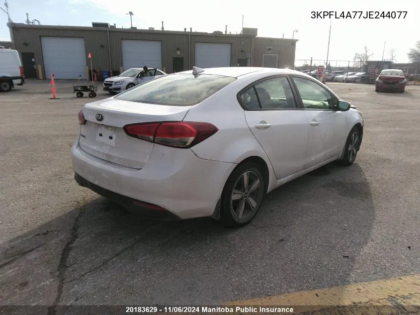 2018 Kia Forte Lx+ VIN: 3KPFL4A77JE244077 Lot: 20183629