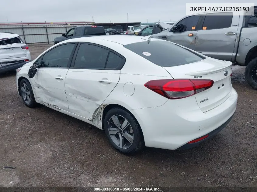 2018 Kia Forte S VIN: 3KPFL4A77JE215193 Lot: 39336310