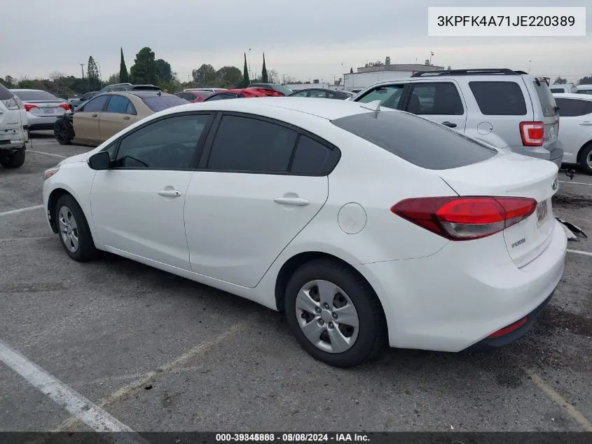 3KPFK4A71JE220389 2018 Kia Forte Lx