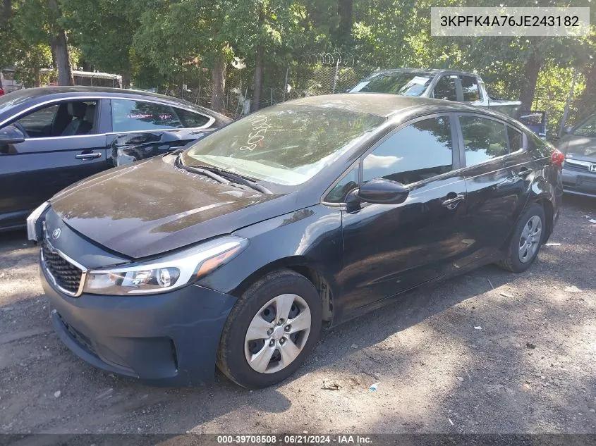 3KPFK4A76JE243182 2018 Kia Forte Lx