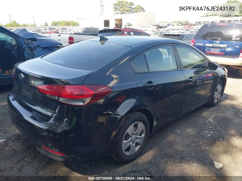 3KPFK4A76JE243182 2018 Kia Forte Lx