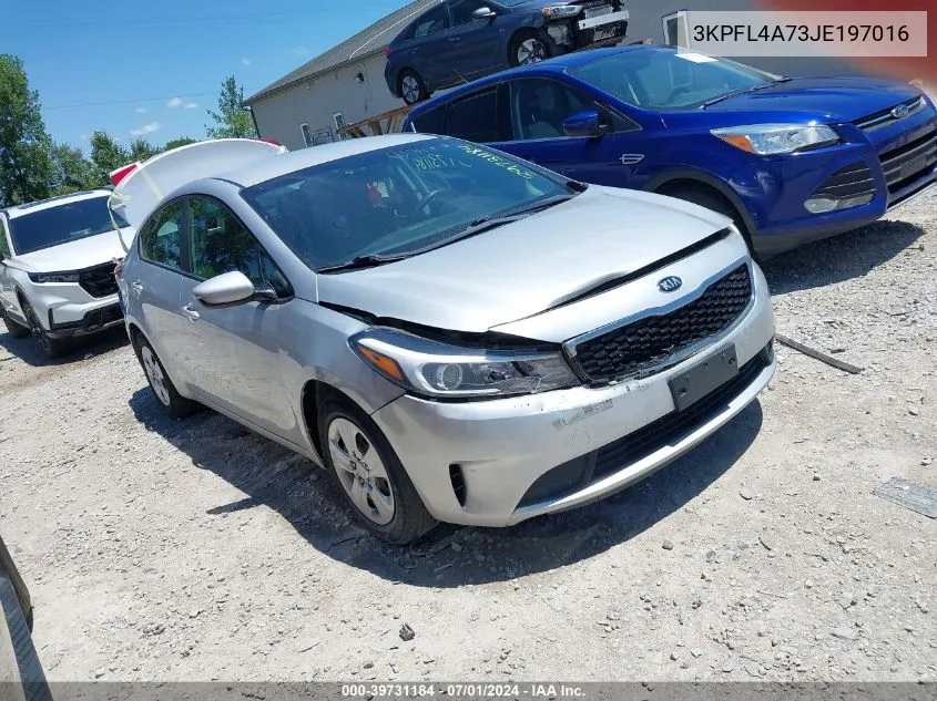 2018 Kia Forte Lx VIN: 3KPFL4A73JE197016 Lot: 39731184