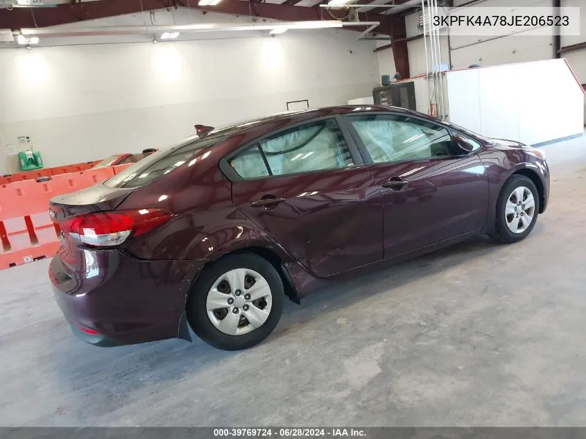 2018 Kia Forte Lx VIN: 3KPFK4A78JE206523 Lot: 39769724