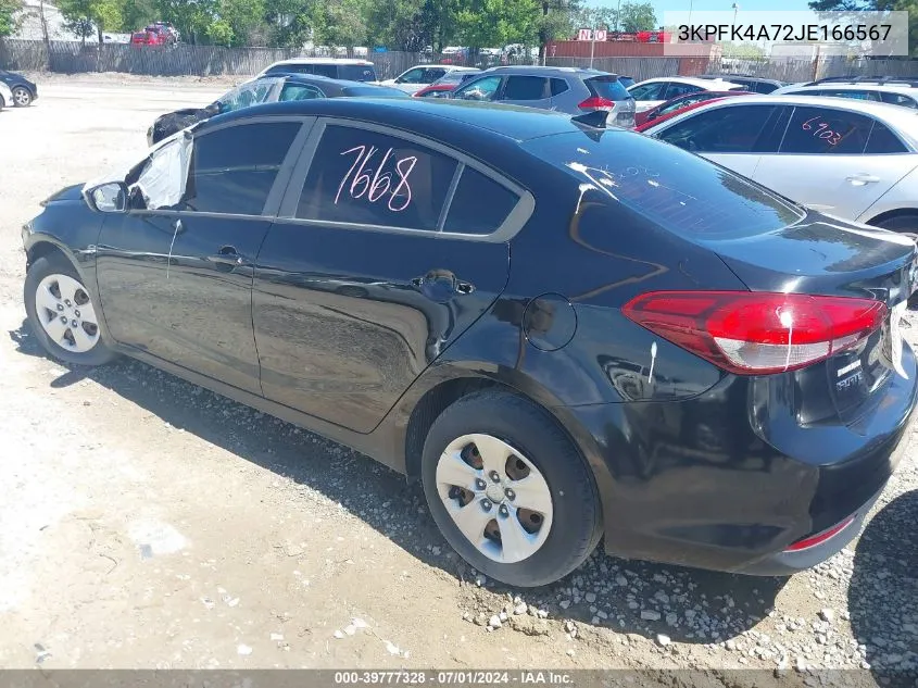 2018 Kia Forte Lx VIN: 3KPFK4A72JE166567 Lot: 39777328