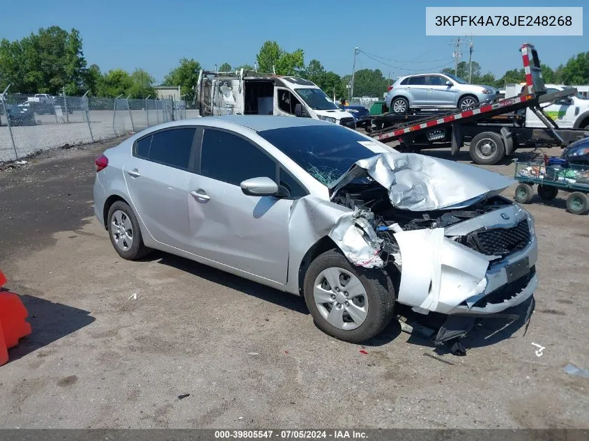 2018 Kia Forte Lx VIN: 3KPFK4A78JE248268 Lot: 39805547