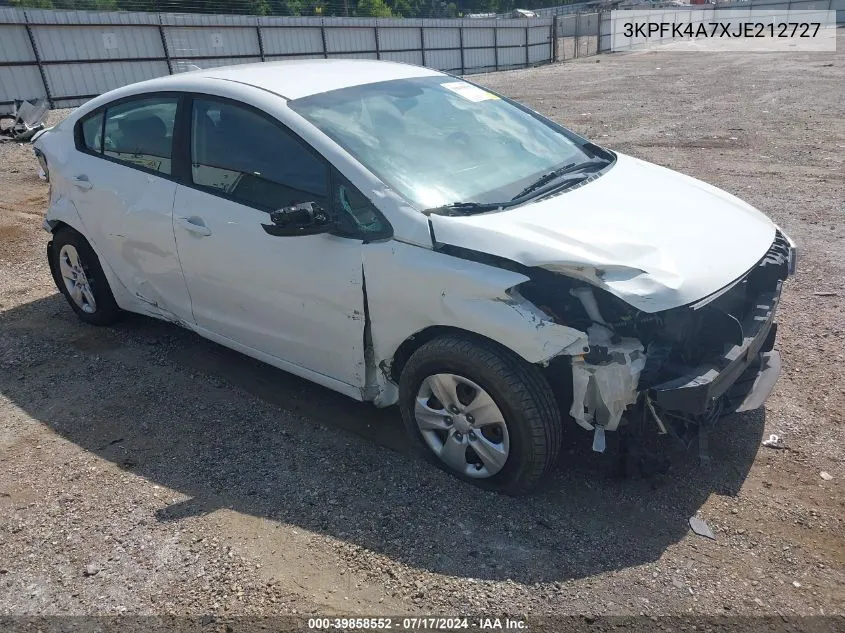 3KPFK4A7XJE212727 2018 Kia Forte Lx